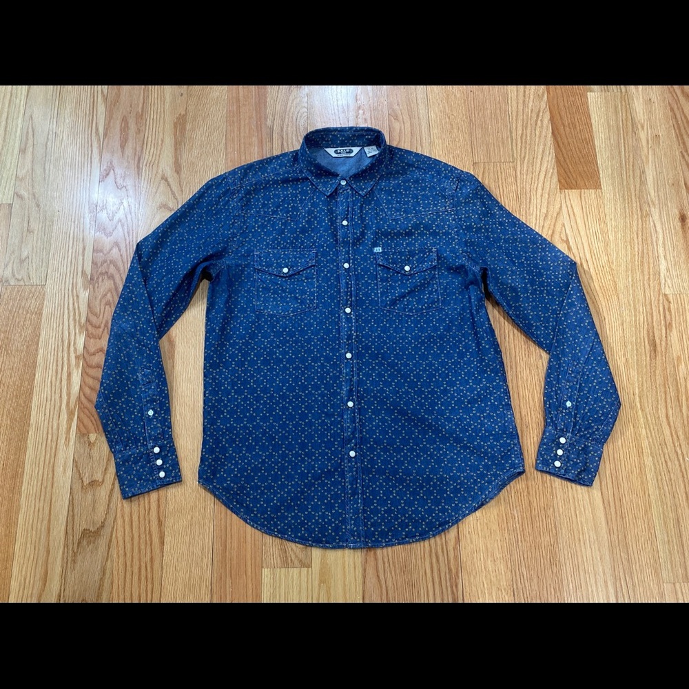 Salt Valley Pearl Snap Western Shirt Mens Medium